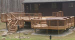 custom all ipe deck raw no oil multi level with hot tub