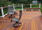deck picture custom ipe ironmwood deck builder deckorator black aluminum spindles vinyl rail posts