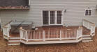 deck pictures low ipe hot tub deck custom with white soldi vinyl rails and fascia ironwood