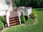 oiled ipe deck after pressure washing