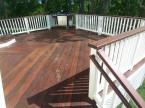 oiled ipe deck vinyl rails grille corner